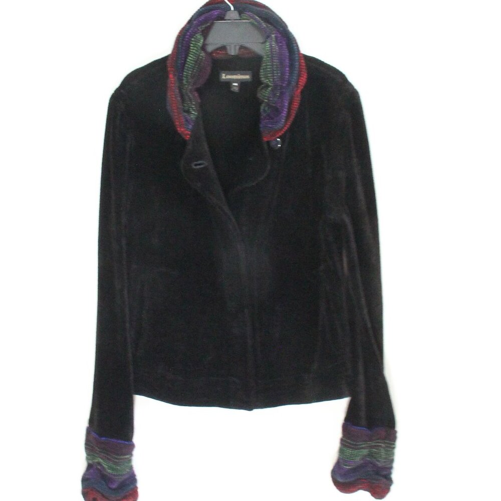 Loominus Handwoven Cardigan Sweater XS Women Chenille Top wearable art pockets